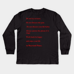 wayward pines rule list Kids Long Sleeve T-Shirt